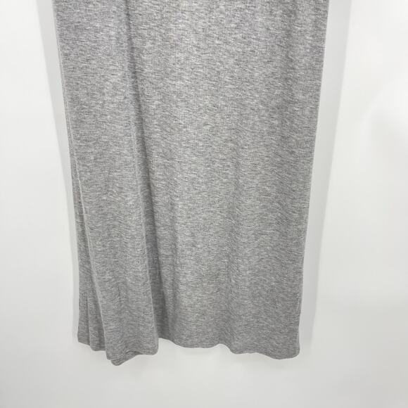 the line by K | NWT Maisie Dress Heather Grey Ribbed Modal Off Shoulder Maxi XL - Picture 9 of 15